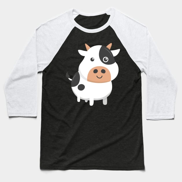 Adorable Cow & Cute Baby Calf Cow Lovers Baseball T-Shirt by theperfectpresents